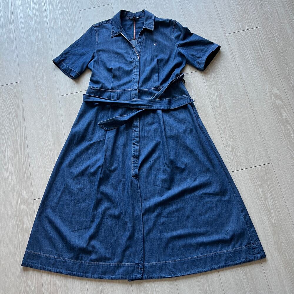 Tommy Hilfiger Denim Shirt Dress 10 Blue